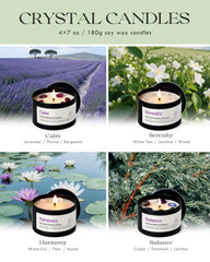 AOOVOO Crystal Soothing Candles Lapis Lazuli Balance for grounding and inner peace