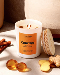 AOOVOO Empower Candles Set Confidence fragrance with citrine crystal for motivation.