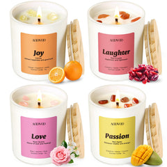 AOOVOO Energy Candles Joy Citrine candle glows with uplifting energy for mood support.