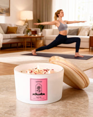 AOOVOO Rose Candle notes pink pepper and mint for romantic atmosphere