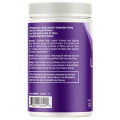 AOR L-Glutamine canister shown in a daily routine for gut lining support.