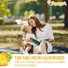 Aouewnk iron gummies vitamin C support for immune health