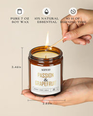 AOOVOO Cleansing Sage candle jar delivers fresh, herbal room scent.