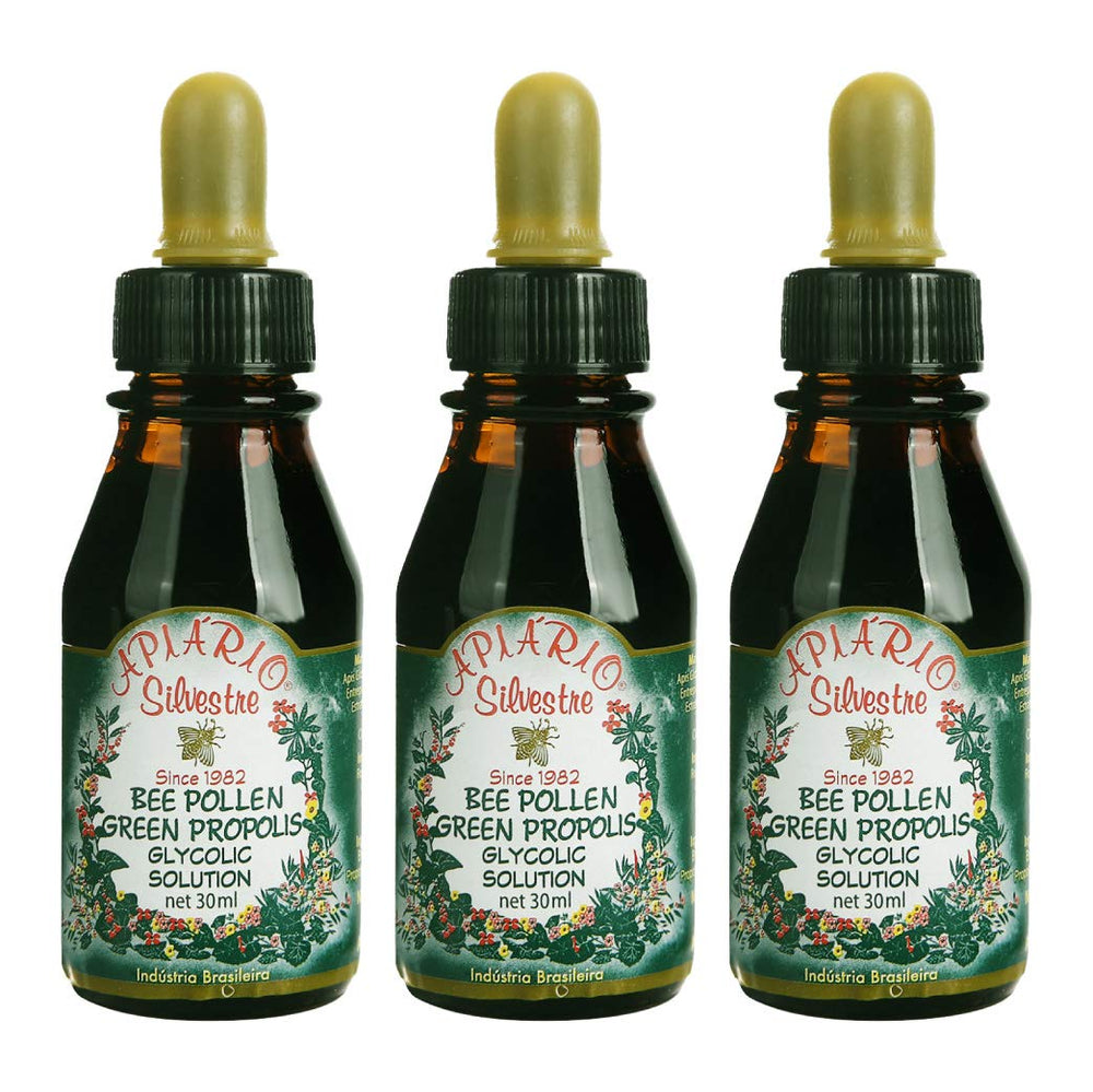 Apiario Silvestre bottle pour: convenient, alcohol-free glycolic solution for daily use.