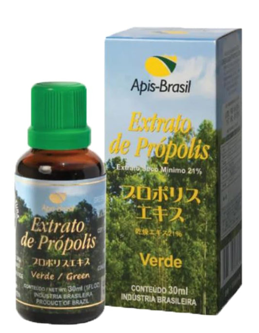 ApisBrasil Green Propolis liquid extract bottle ready for daily use in beverages