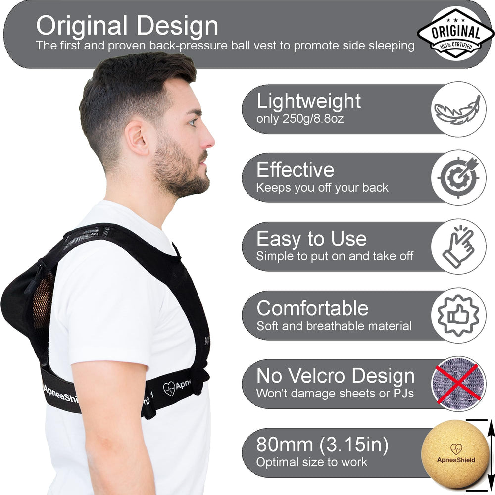 ApneaShield snore stopper design helps reduce nighttime snoring with gentle prompts