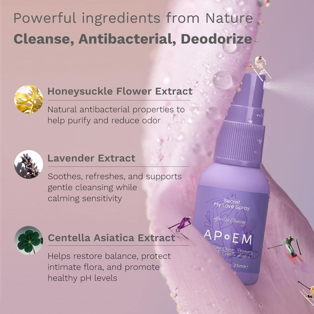 APoEM Secret My Love ingredients honeysuckle and lavender.
