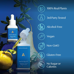 Apothekary Take The Edge Off tasting dropper pour with citrus honey flavor for gentle unwind