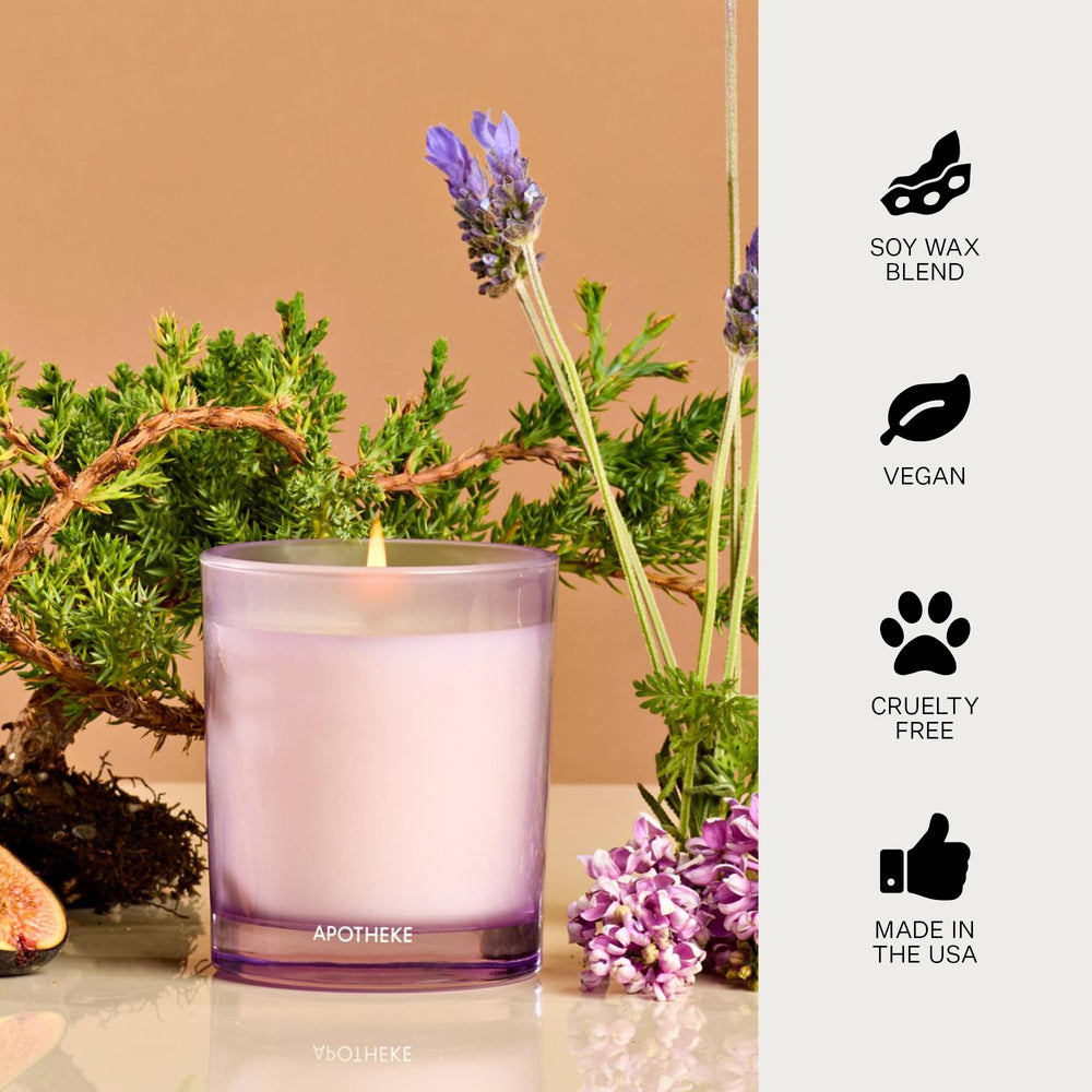 APOTHEKE Brooklyn-made packaging highlights luxury home fragrance.