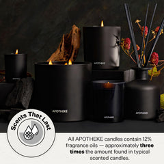APOTHEKE Charcoal Petite Candle burnt maple and raspberry nuance