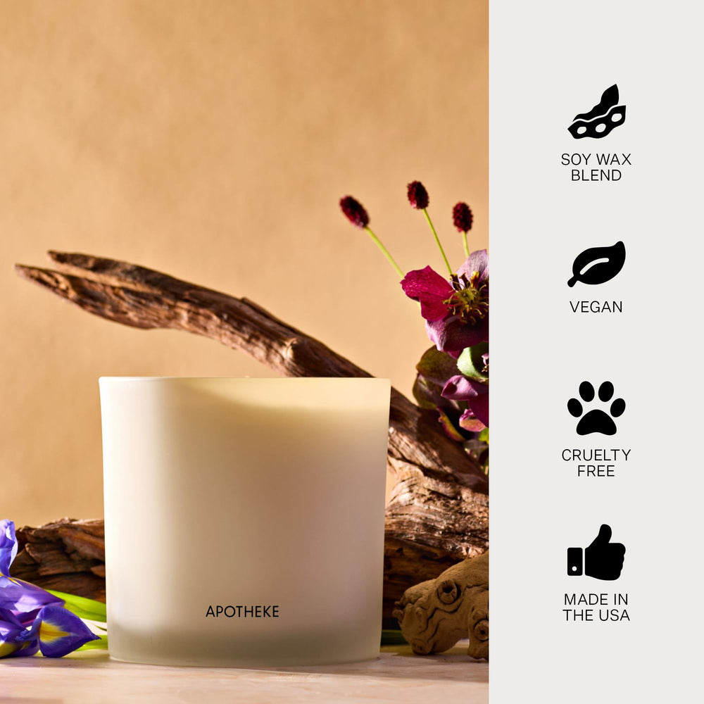APOTHEKE gift-ready luxury candle for housewarmings and holidays