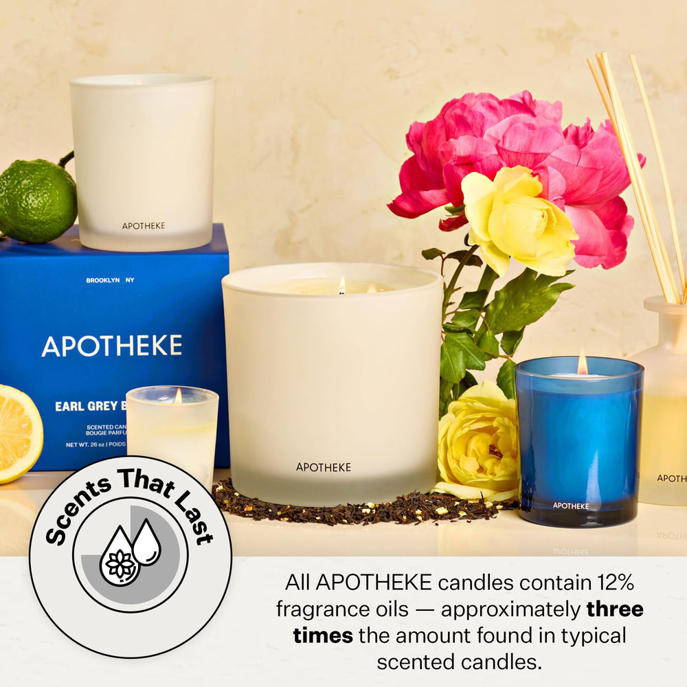 APOTHEKE living room ambience candle creates inviting spaces.