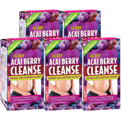 Applied Nutrition Acai Berry Cleanse bottle with capsules for digestive comfort.
