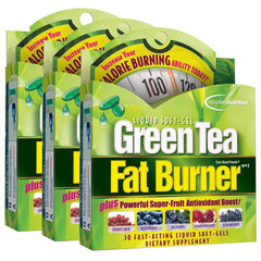 Applied Nutrition Green Tea Fat Burner bottle with capsules illustrating calorie-burning support