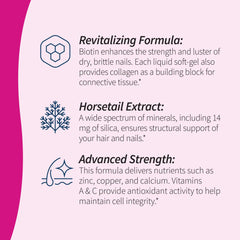 Applied Nutrition Longer Stronger Hair and Nails packaging box on display.