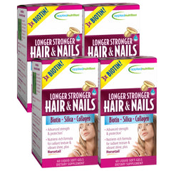 Applied Nutrition Longer Stronger Hair and Nails softgel bottle ready for daily routine.