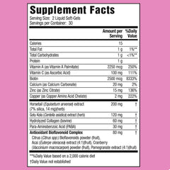 Applied Nutrition Longer Stronger Hair and Nails softgels close-up with biotin, silica and collagen ingredients.