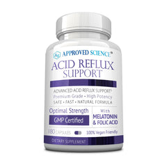Approved Science Acid Reflux Support bottle ready for daily vegan use.