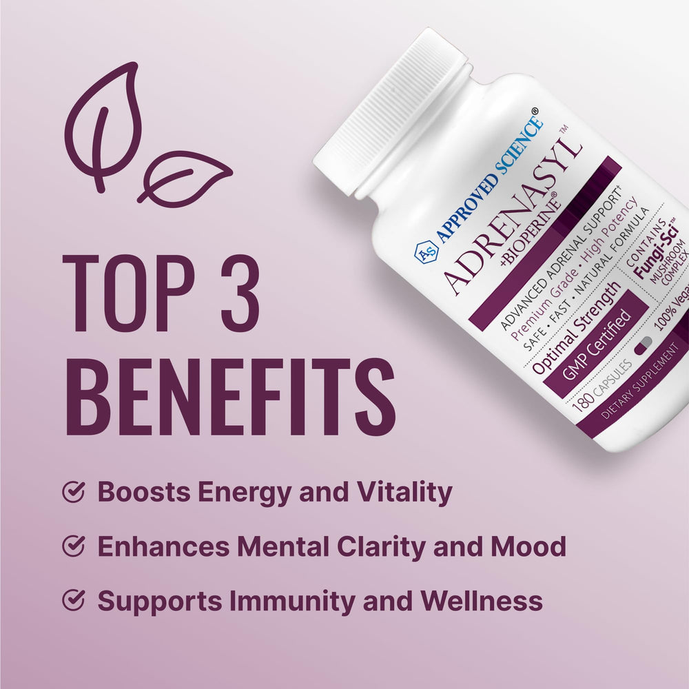 Approved Science Adrenasyl bottle dosage label for consistent use.
