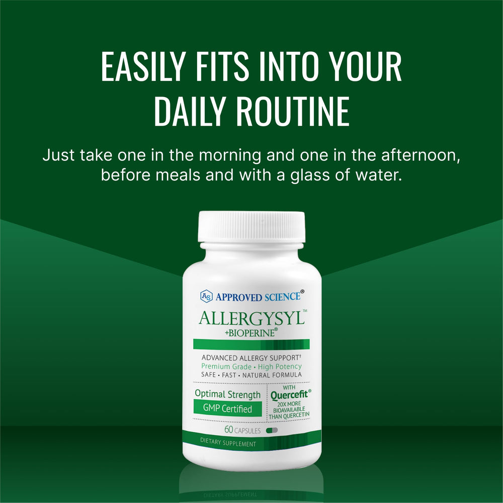 Approved Science Allergysyl daily routine image suggesting easy inclusion in wellness