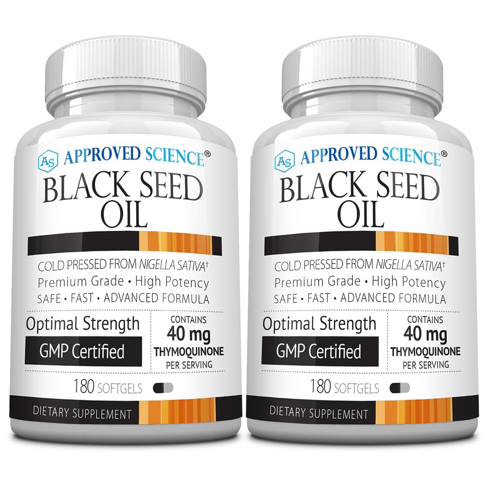 Approved Science Black Seed Oil bottle front view highlighting quality and USA-made production.