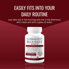 Approved Science Bloodsyl packaging communicates USA-made GMP quality
