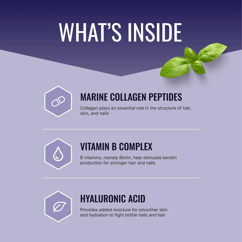 Approved Science capsules closeup highlighting biotin and collagen for hair health.