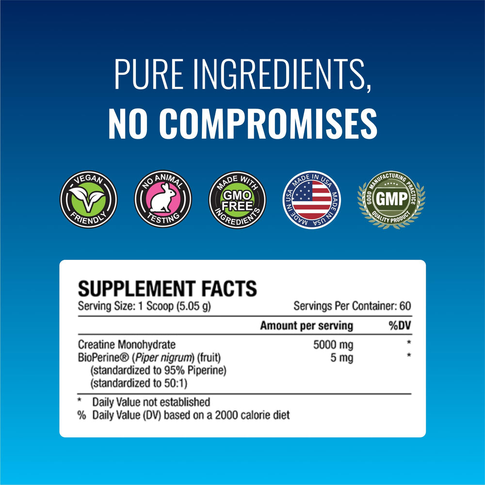 Approved Science Creatine Monohydrate powder mixes into a smoothie.