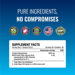 Approved Science Creatine Monohydrate powder mixes into a smoothie.