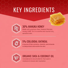 Colloidal oatmeal visible in Approved Science Eczaprin Balm for gentle moisture retention.
