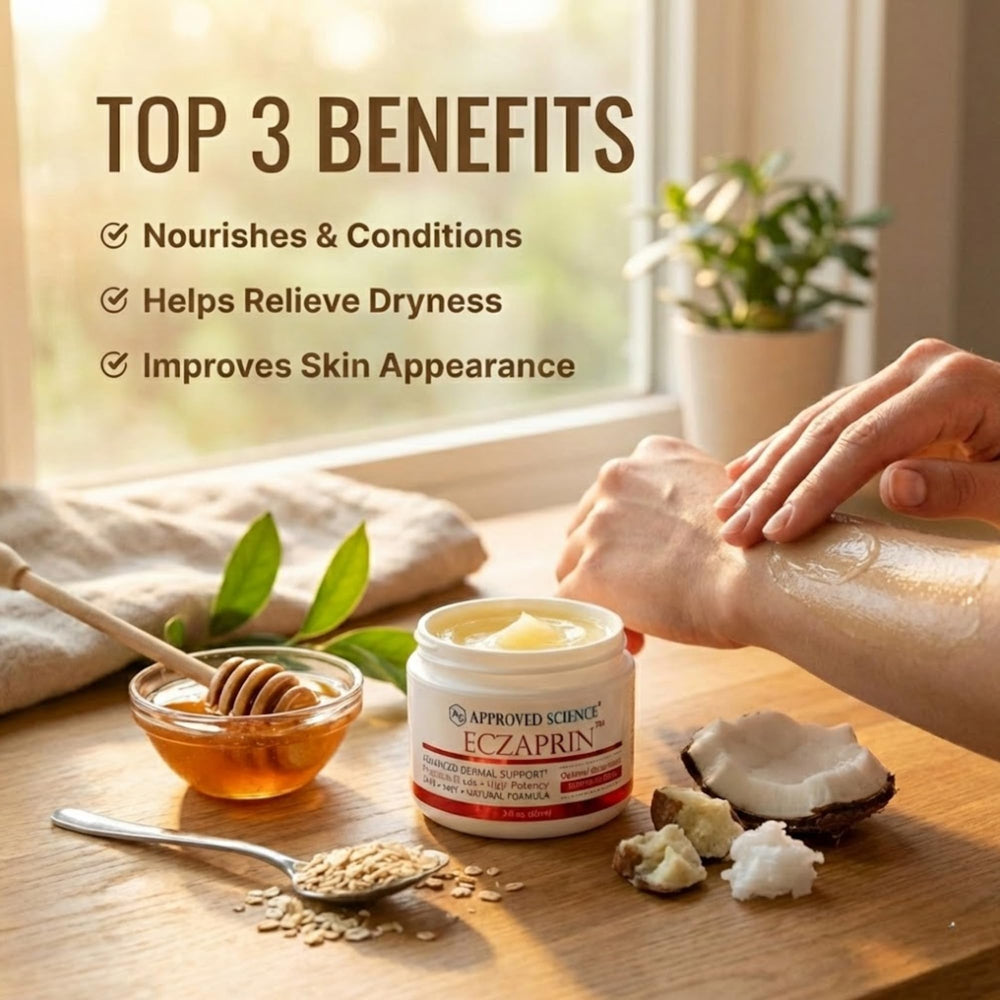 Eczaprin Balm with rooibos leaf blend for sensitive skin comfort.