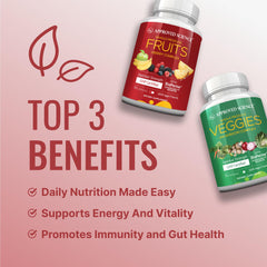 Approved Science Fruits & Veggies capsules being poured for a daily routine