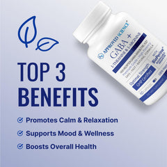 Capsules in hand suggesting easy nightly relaxation with GABA+
