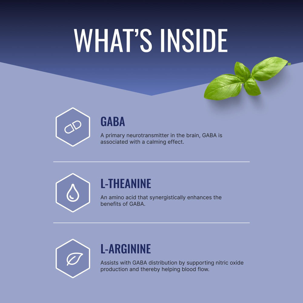 Close-up of the Approved Science GABA+ label highlighting the GABA content