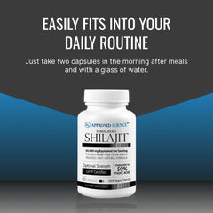 Approved Science Himalayan Shilajit third-party testing badge for quality assurance