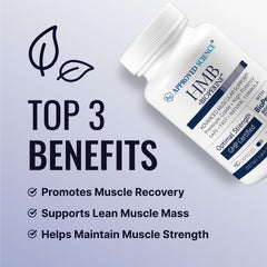 Approved Science HMB bottle front view for convenient daily supplementation