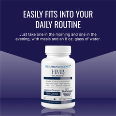 Approved Science HMB label detail showing dosage and ingredients for transparency