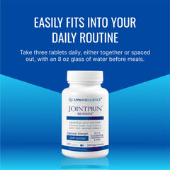 Approved Science Jointprin packaging with key ingredients and serving size highlighted.