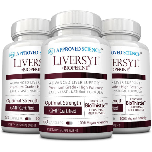 Approved Science Liversyl bottle front showing vegan liver support formula