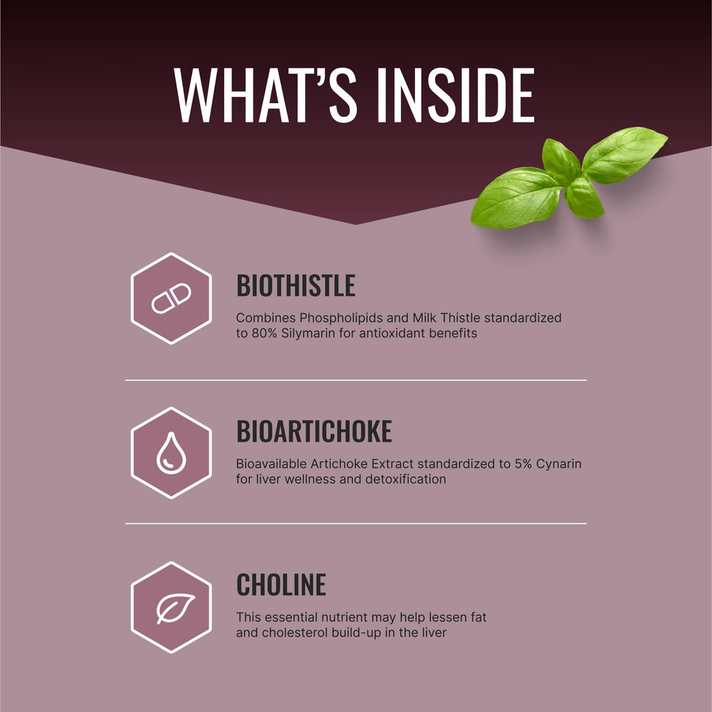 Approved Science Liversyl capsules closeup highlighting milk thistle and Bioperine.