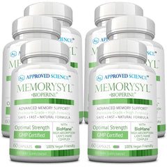 Approved Science MemorySyl bottle front view promotes focus and clarity.