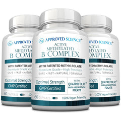 Approved Science Methylated B Complex bottle front view supports daily energy and balance