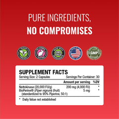 Approved Science Nattokinase capsules pour into hand for routine