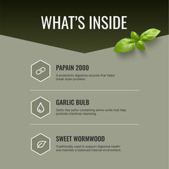Parastrin bottle label shows key ingredients for informed use