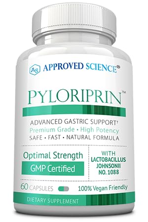 Approved Science Pyloriprin capsules for daily digestive support.