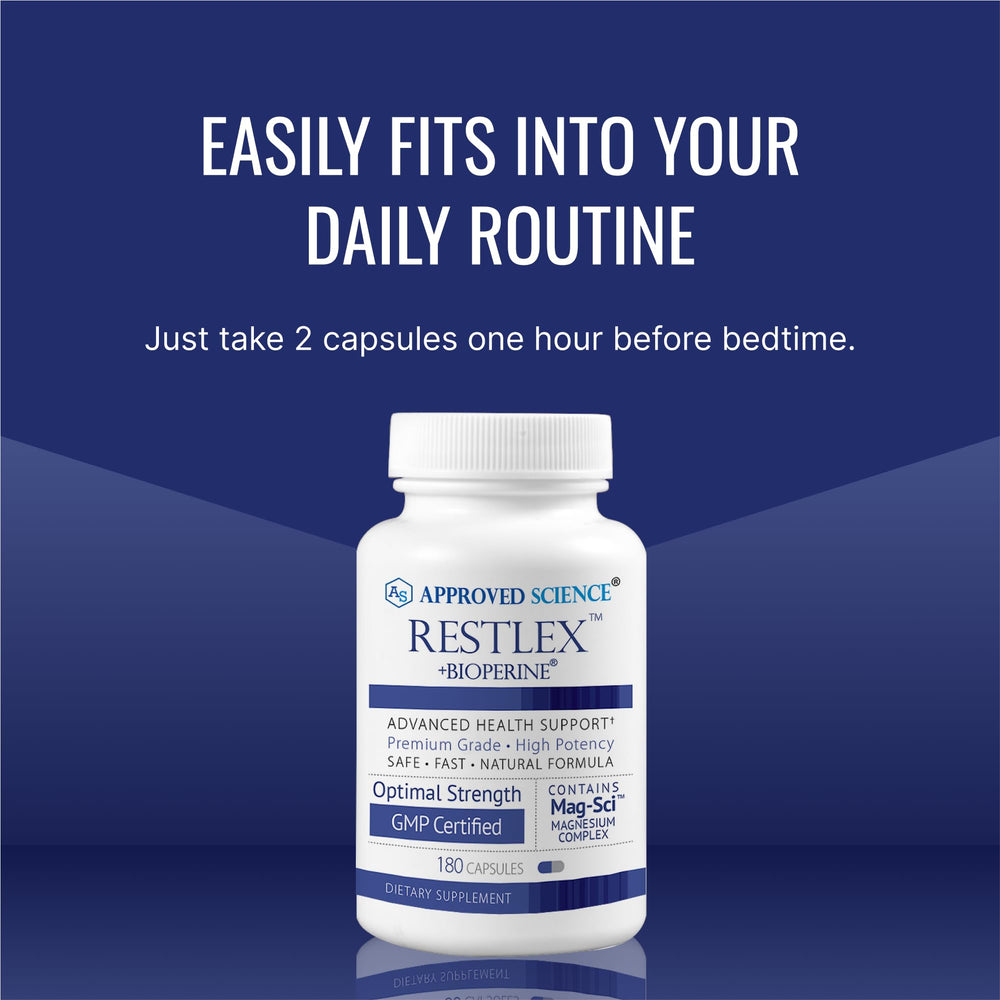 Restlex used in an evening routine for relaxed mood and focus.