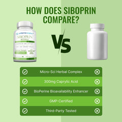 Siboprin packaging shows cruelty-free and vegan certification
