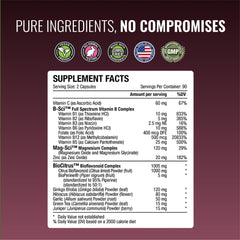 Approved Science Tinnitol bottle back label no additives, vegan formula