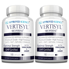 Approved Science VertiSyl bottle side view for daily balance support.