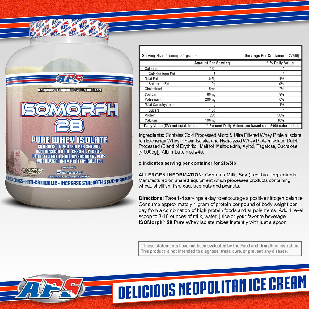 Isomorph 28 scoop in Neapolitan flavor for fast absorption.